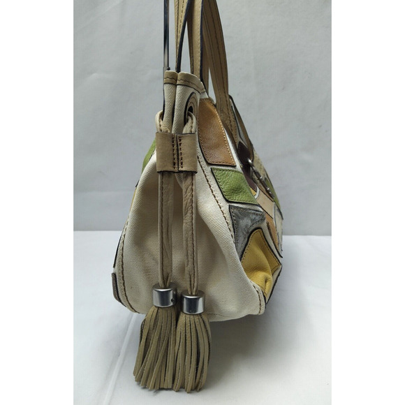 Fossil Fifty Four Patchwork Multicolor Leather Hobo Shoulder Bag - Picture 6 of 16